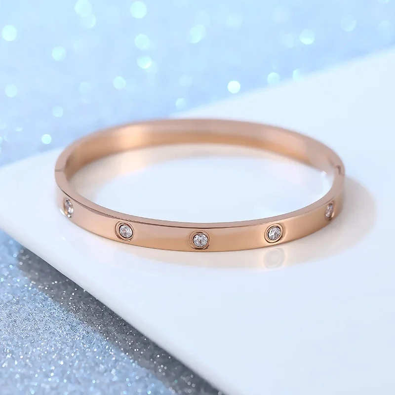 Bangle Bracelet Cuff Bracelets For Women Stainless Steel Fashion Jewelry Charm Crystal bangle bracelet crystal bracelets stainless steel bracelet