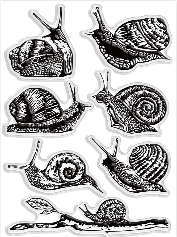 Snail stamp Clear Stamps for Scrapbooking Transparent Silicone Rubber DIY Photo Album Decor