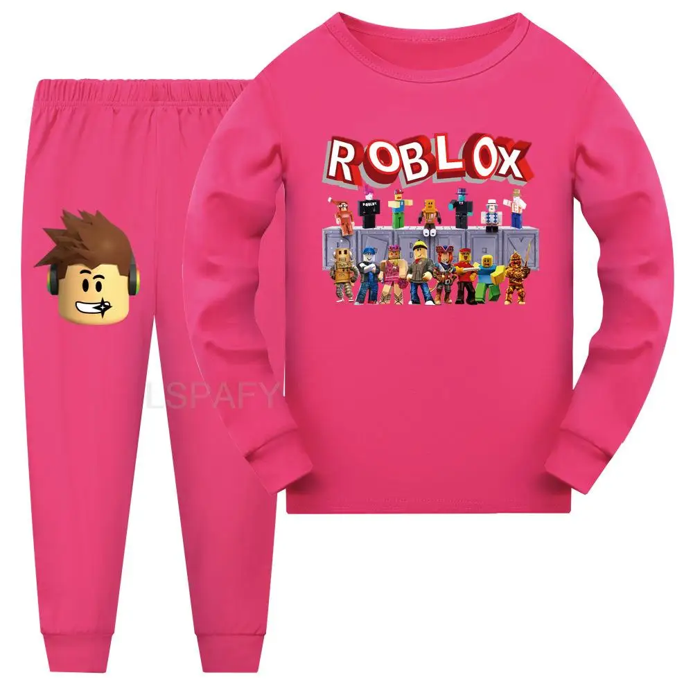 ROBLOX Children Pajamas Sets Kids Sleepwear suit Sleeved T-Shirts Trousers  Boy clothes Pj's Infant pijama Fashion Tops Pant