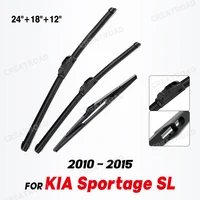 Wiper Front & Rear Wiper Blades Set Kit For KIA Sportage SL 2010 - 2015 Windshield Windscreen Window Brushes 24"+18"+12" 1