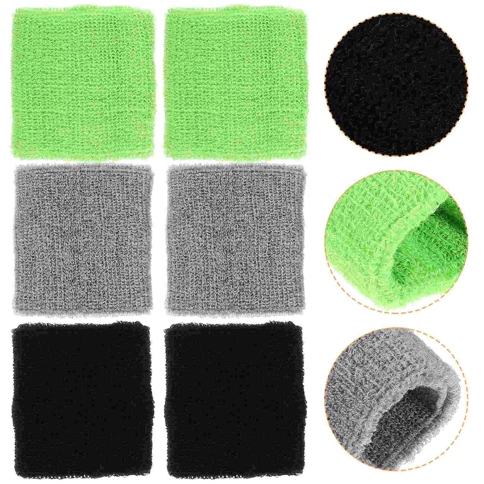 

6 Pcs Sweat-absorbent Wristband Protector Comfortable Bands Polyester Elastic Strap