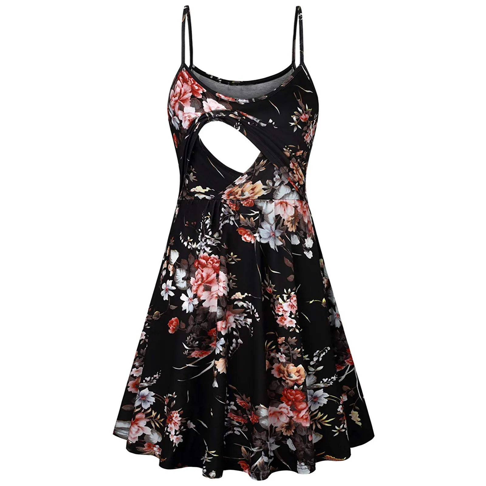 

Summer Maternity Dress Women Pregnant Maternity Ruffles Floral Print Tunic Breastfeeding Maternity Clothes Fashion Nursing Dress