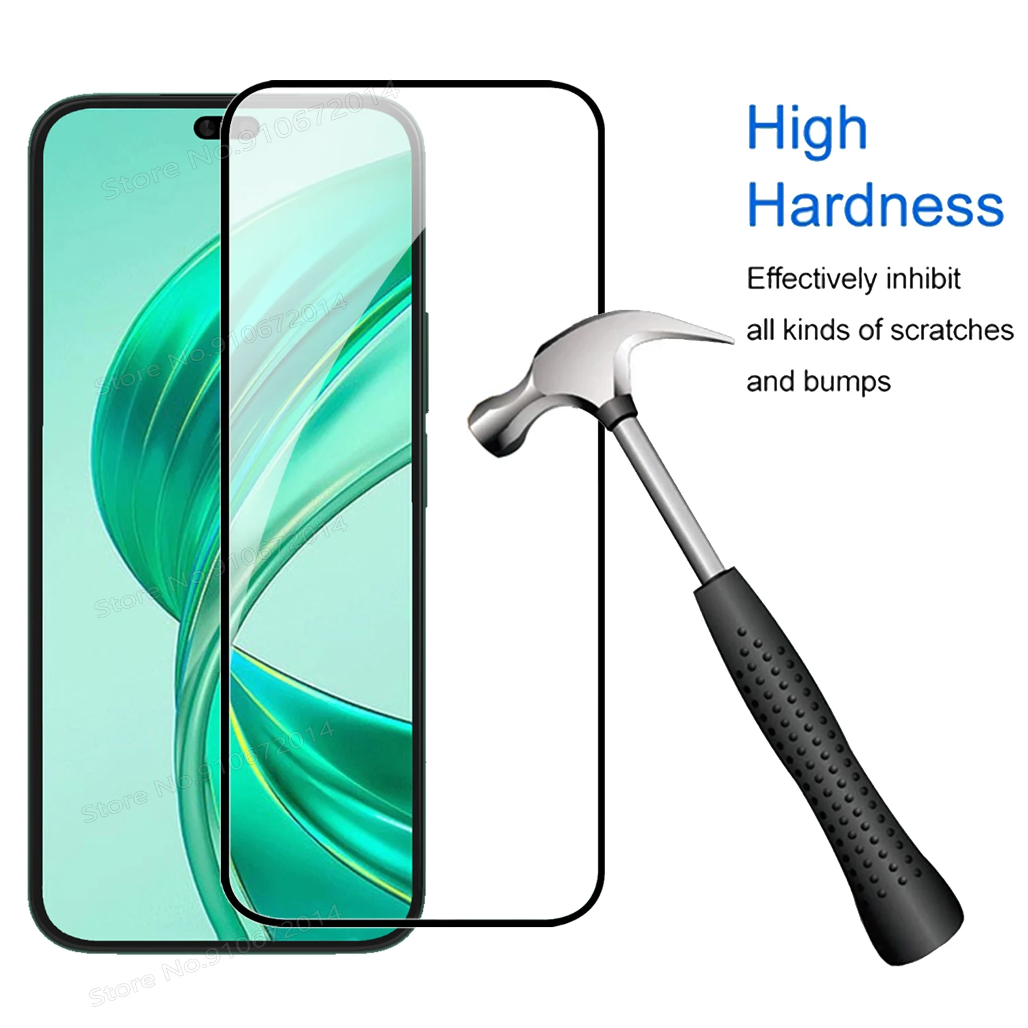 3PCS 9D Full Cover Tempered Glass Screen Protectors Film