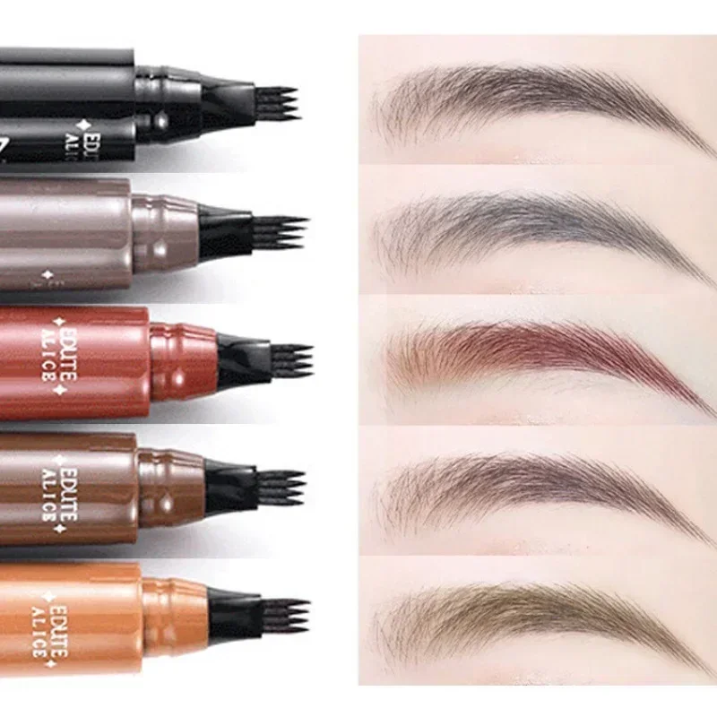 Microblading Eyebrow Pen Waterproof Fork Tip Eyebrow Tattoo Pencil Long Lasting Professional Fine Sketch Liquid Eye Brow Pencil 2