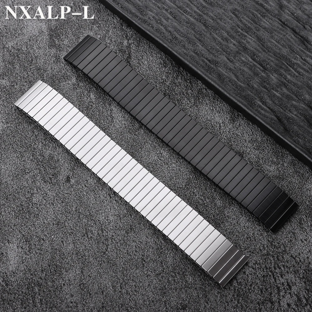 Enhanced Stainless Steel Elastic Stretch Watch Band - Quick Release Metal Expansion Wristband