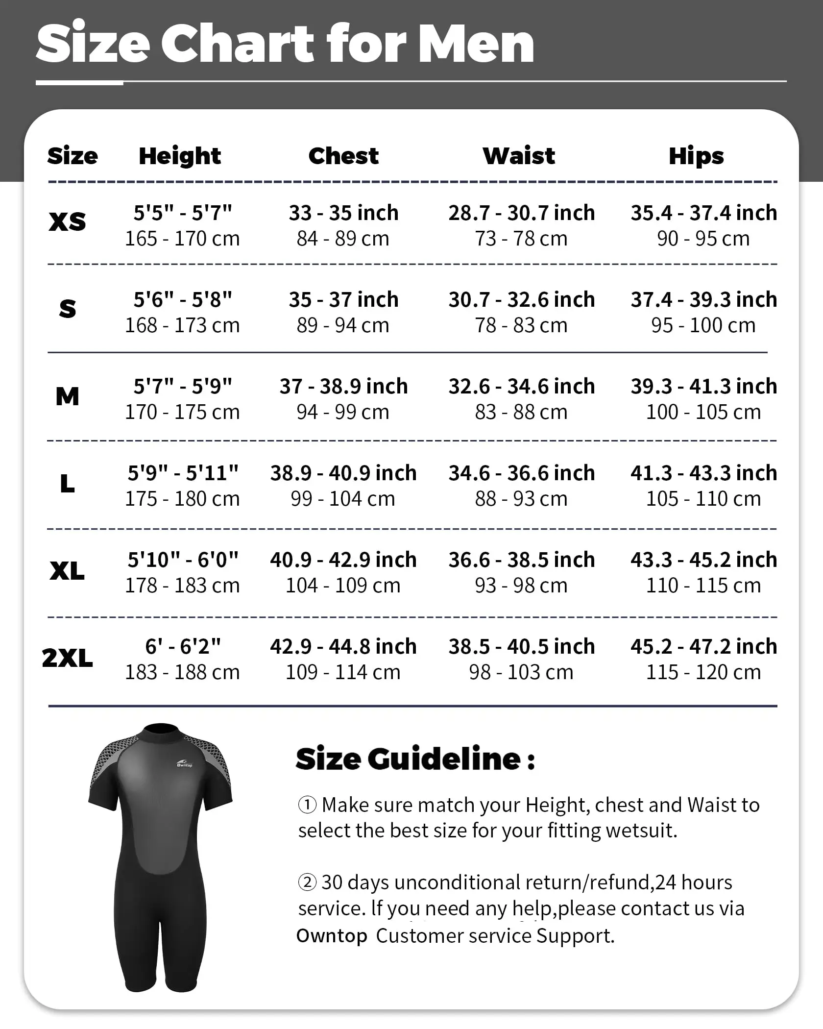 Shorty Wetsuit for Men 3mm Wetsuit for Diving Surfing Swimming and Water Sports Men's Neoprene Spearfishing One Piece Wetsuit 6