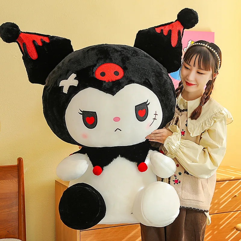 Sanrio Kuromi Dark Angel Demon Series Peluche Animal Doll Cartoon Cute Plush Pillow Toy Gift