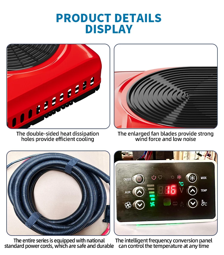Truck Air Conditioning,DC 12V 24V Rooftop,Roof AC System,Parking Cooling Auto,Vehicle Air Conditioner,For Cars Trucks Low Noise 3