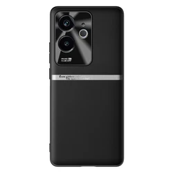 Premium PU Leather Shockproof Protective Phone Case with Camera Lens Guard - GT6 Global Version (Black)