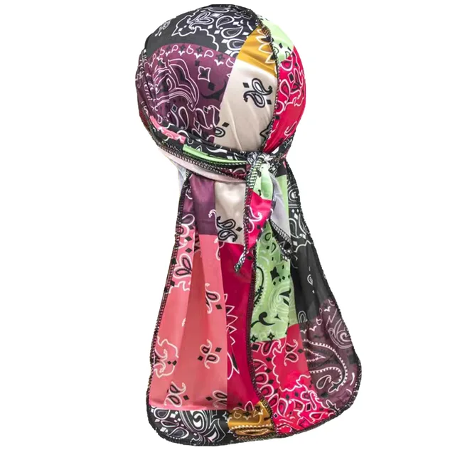 Durag Nero Durag Unisex Wave Cap Hat Doo Rag Biker Smooth Head