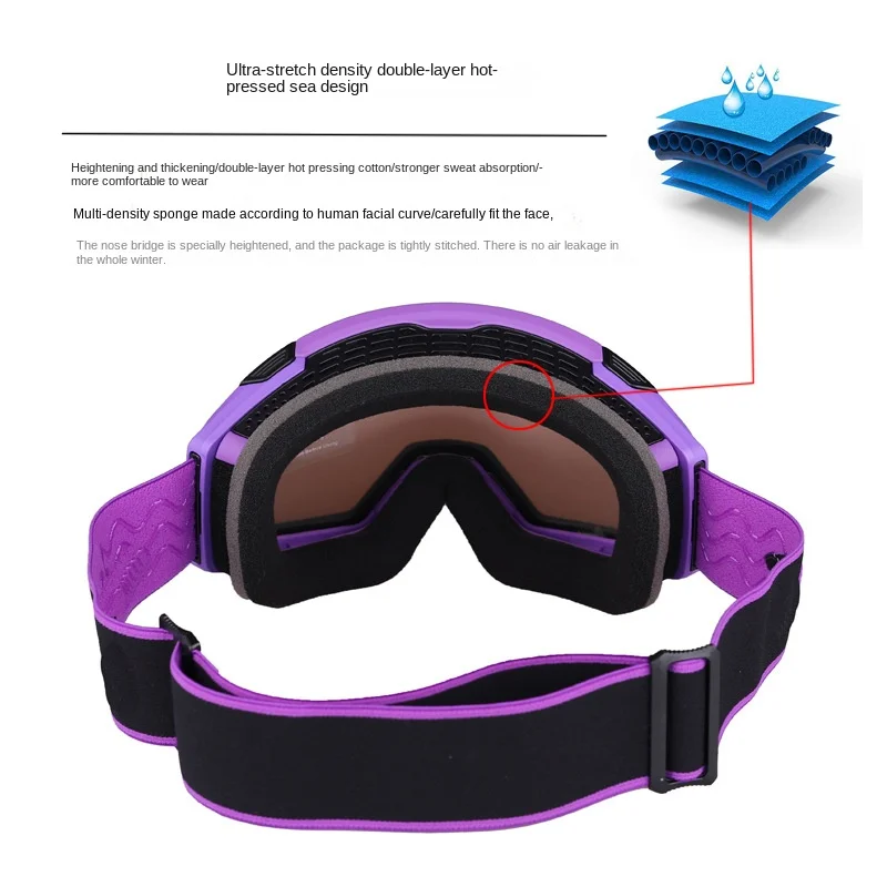 Ski Goggles Replacement Lens Doublelayer Antifog Cross