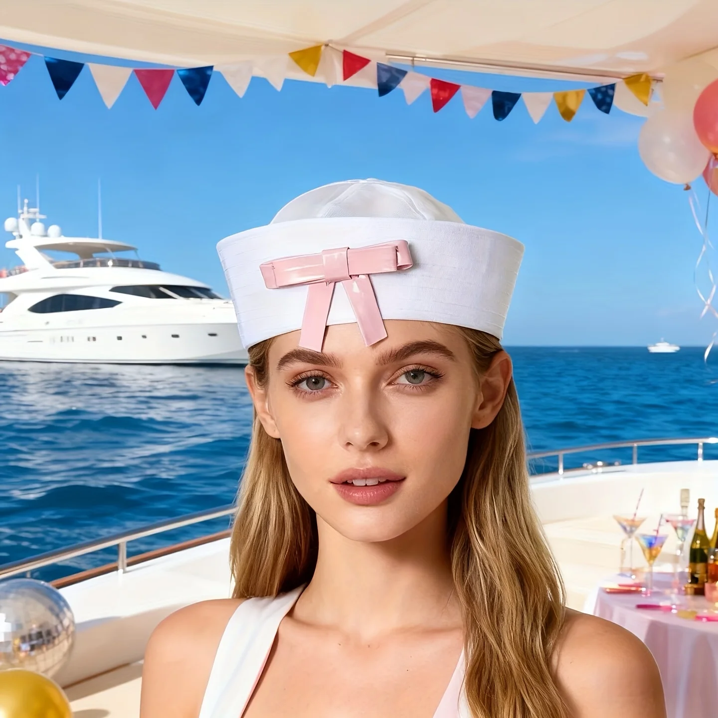 HongLuan Rosa/Weiß/Blau Matrosenhut für den Strand, Kapitänshüte, Halloween-Frau, Rave-Festivals, Accessoires und Partykappen für Herren – Detail 40