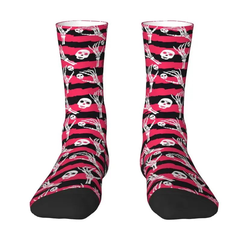 

Gothic Skeleton Death Skull Mens Crew Socks Unisex Kawaii Spring Summer Autumn Winter Dress Socks