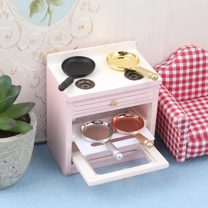 

1/12 Dollhouse Pan Frying Pan Dollhouse Miniature Kitchen Utensil Accessories Dolls House Decoration For Kid Pretend Play Toy