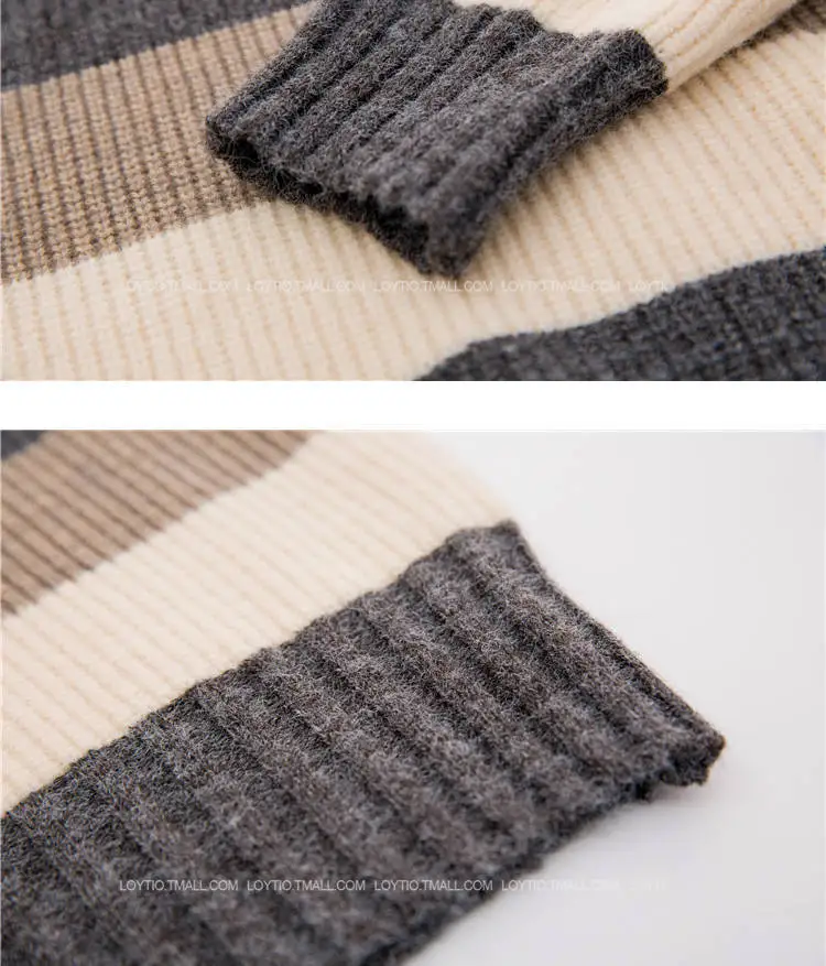 Half Turtleneck Sweater for Women Loose Mid-length Thickened Sweater Pullover Fashionable and Versatile Bottoming Skirt Dresses 6