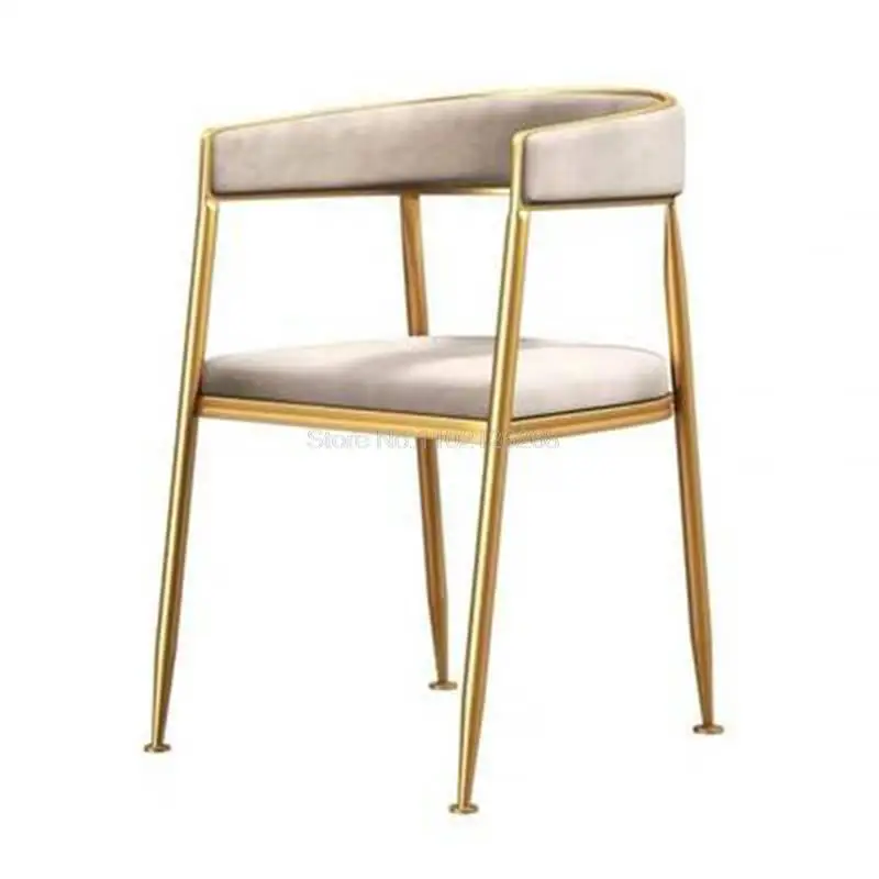 

Leisure Backrest Luxury Dining Chair Leisure Cafe Golden Computer Chair Dining Chair Office Armchair Living Room Furniture