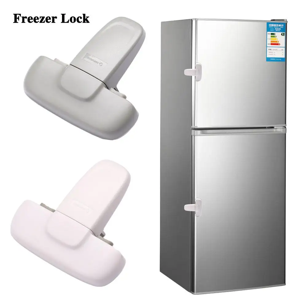 Cabinet Lock 1Pcs Home Refrigerator Fridge Freezer Door Lock Catch Toddler Kids Child Cabinet Locks Baby Safety Child Lock