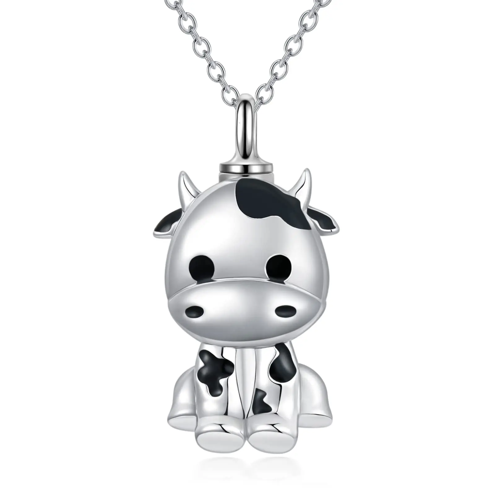 S925 silver, cow pendant necklace