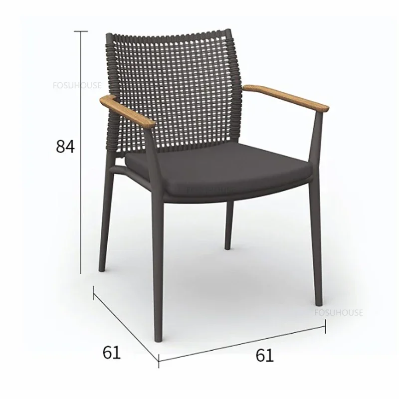 Outdoor Garden Furniture Set Outdoor Tables and Chairs Villa patio Nordic Tables and Chairs home Rattan Balcony Dining Table Set