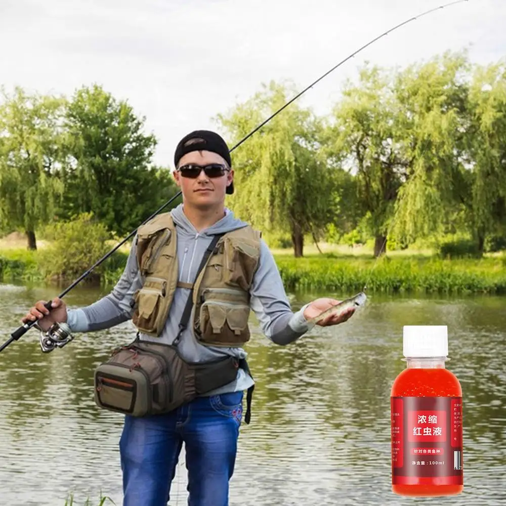 100ml Strong Fish Attractant Concentrated Red Worm Liquid Fish Bait  Additive High Concentration FishBait for Trout Cod Carp Bass - AliExpress