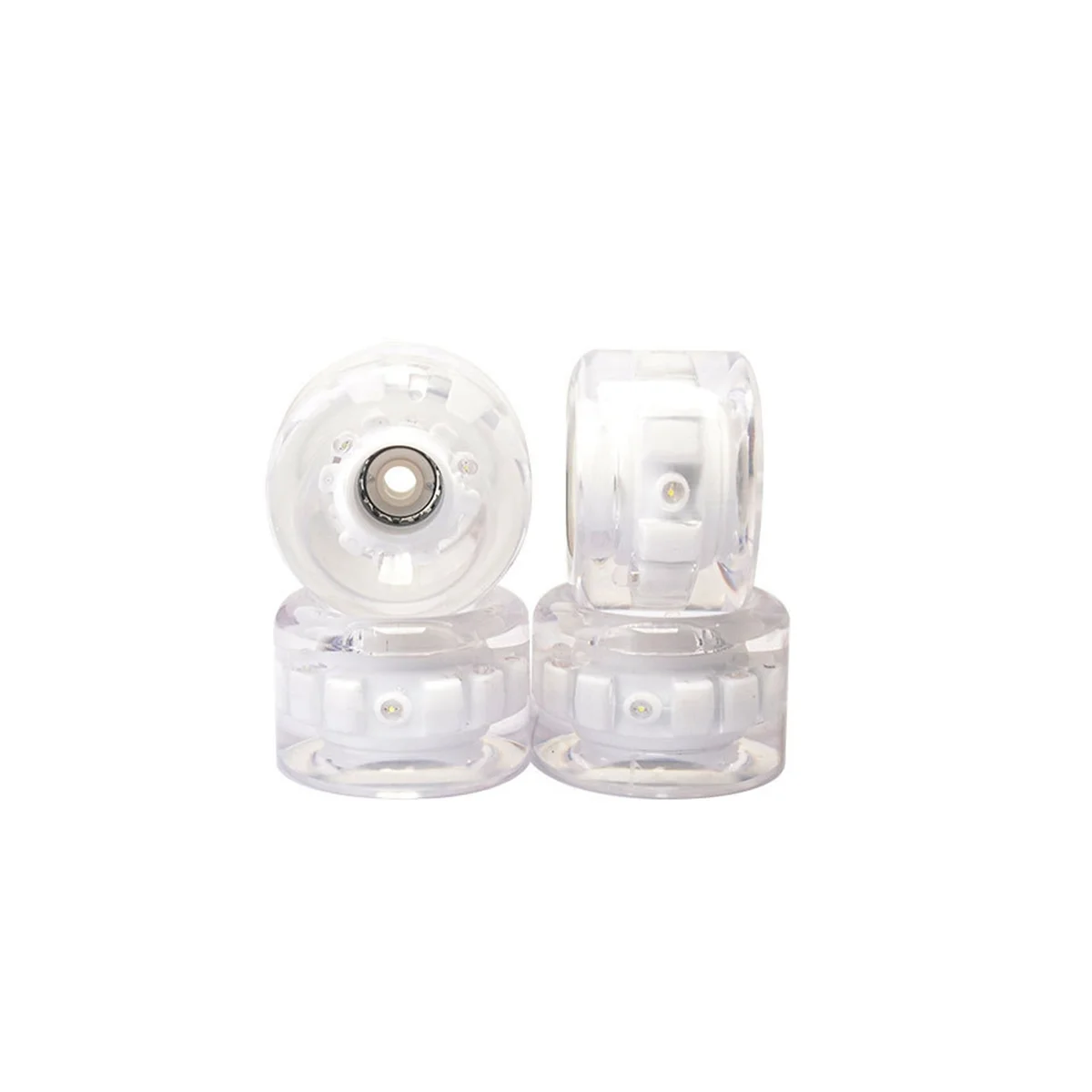

4Pcs Land Surfboard 6 Lights Luminous Wheel,Glitter PU Wheels for Skateboard Longboard,High Elastic Surfboard Wheels,C
