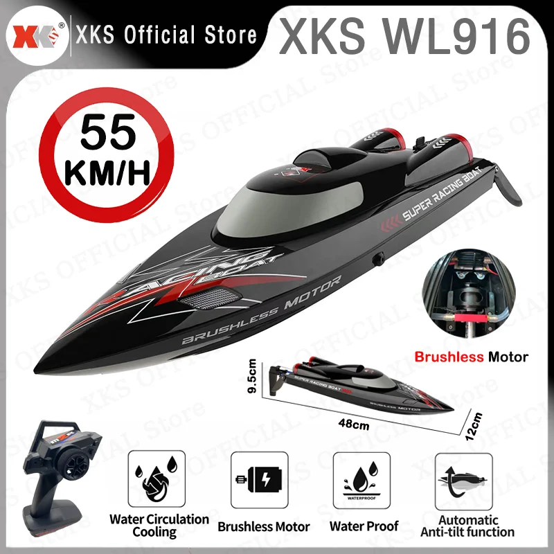 WltoysXKSWL916RCBoat55KmHHighSpeed24GRadioControlBoat