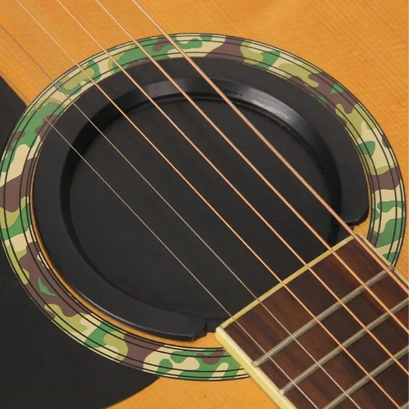 R7UE Acoustic Guitar Soundhole Cover Soundhole Muter Soft Silicone Sound Hole Cover
