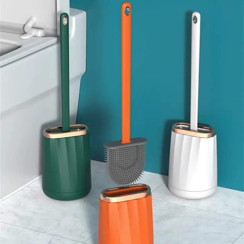 

Роскошная щетка для унитаза, бытовая щетка с длинной ручкой из термопластичной резины, без мертвых углов, прочная щетка для унитаза, аксессуары для ванной комнаты