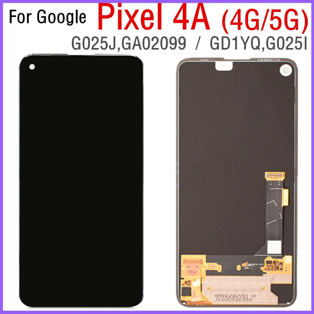 

AMOLED LCD For Google Pixel 4A 4G G025J LCD Display Screen Touch Digitized Assembly Replacement For Google Pixel 4A 5G GD1YQ LCD