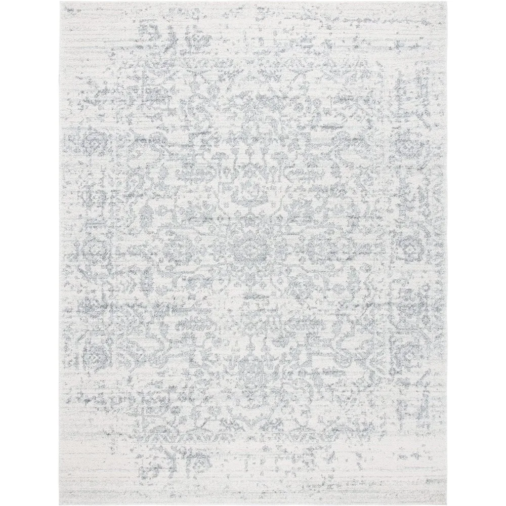 

Collection Area Rug - 8' X 10', Silver & Ivory, Ideal for High Traffic Areas in Living Room, Bedroom Living Room Decoration