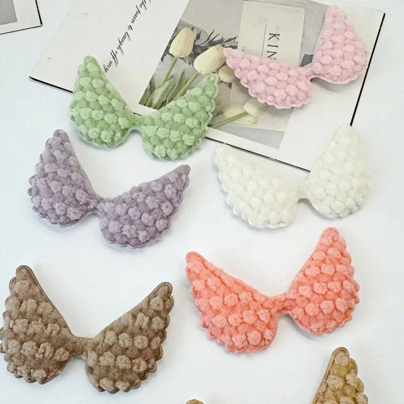 30 Stücke 6,5*4,5 CM Plüsch Engel Flügel DIY Handgemachte Haarspange Zubehör Und Tuch Dekorative Zubehör