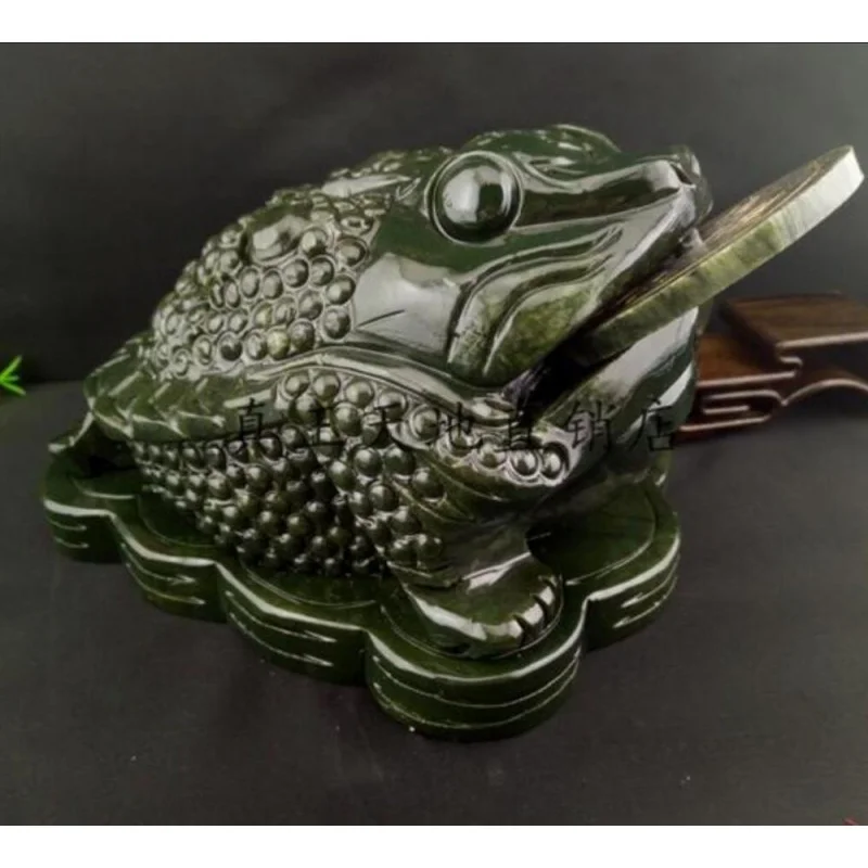 

Медная статуя из натурального камня, золотые жабы из Южного нефрита, три фута, фэн-шуй, макет для привлечения денег, талисман для дома, подарки для дома