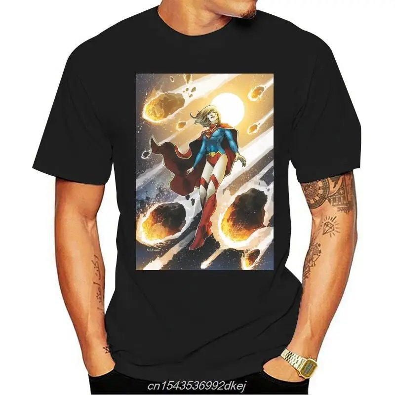 

Supergirl New 52 Comic Cover Men T-shirt_100 Men Women Cartoon Casual Short O-neck Broadcloth Cn(origin)