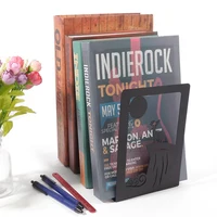 New Style Deer Book Ends Heavy Book Stand Book rack Hollow Iron Bookends Stand Shelf Writing Desk Home Desk Stationery 2
