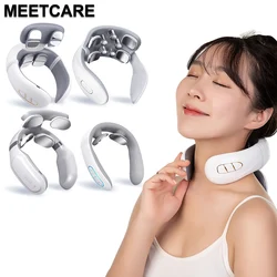 Smart Back Neck Massager with Heating TENS Pulse Cervical Muscle Massage Wireless Shoulder Relief Pain Health Care