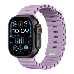 Ocean Silicone Watch Strap - Premium Durable Design for Comfort and Style (Lavender purple)