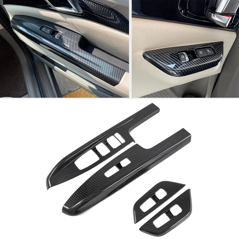 

Carbon Fiber Car Window Glass Lift Switch Button Cover Trim for Kia Carnival KA4 2020 2021 2022