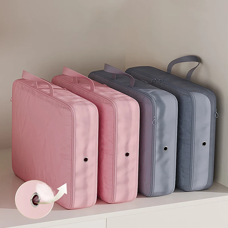 Compression Packing Cube Wardrobe Drawer Puffer Jacket Storage Foldable Luggage Suitcase Organizer Compressed Travel Clothes Bag 4