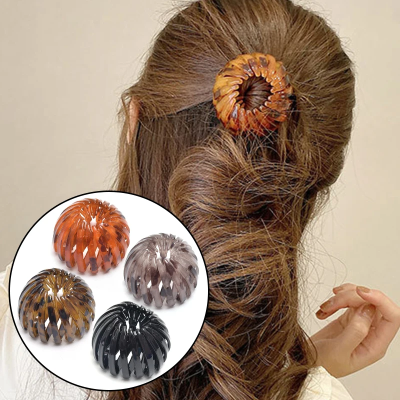 

1pc Vintage Geometric Hair Rings for Women Girls Fashion Simple Ponytail Buckle Hair Bands Female Headwear Accessories 4 Colors