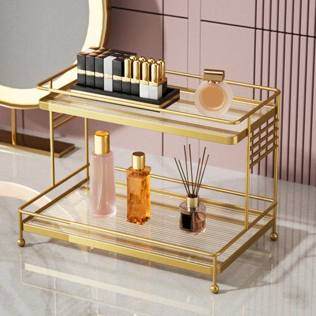 1pc Three-layer Bathroom Counter Storage Rack For Cosmetics, Toiletries,  And Other Accessories