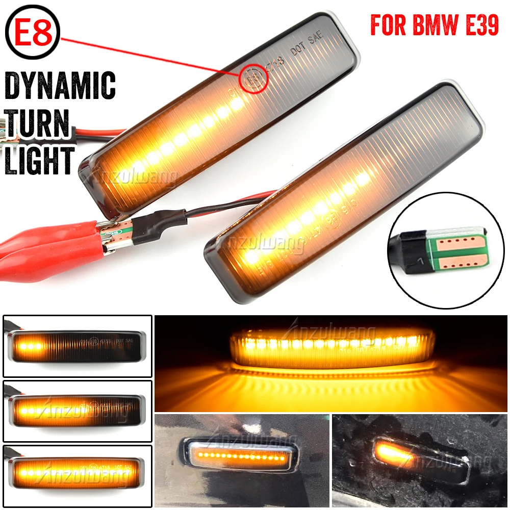 2Pcs Blinker Indicator Dynamic LED Side Marker Lights Flowing