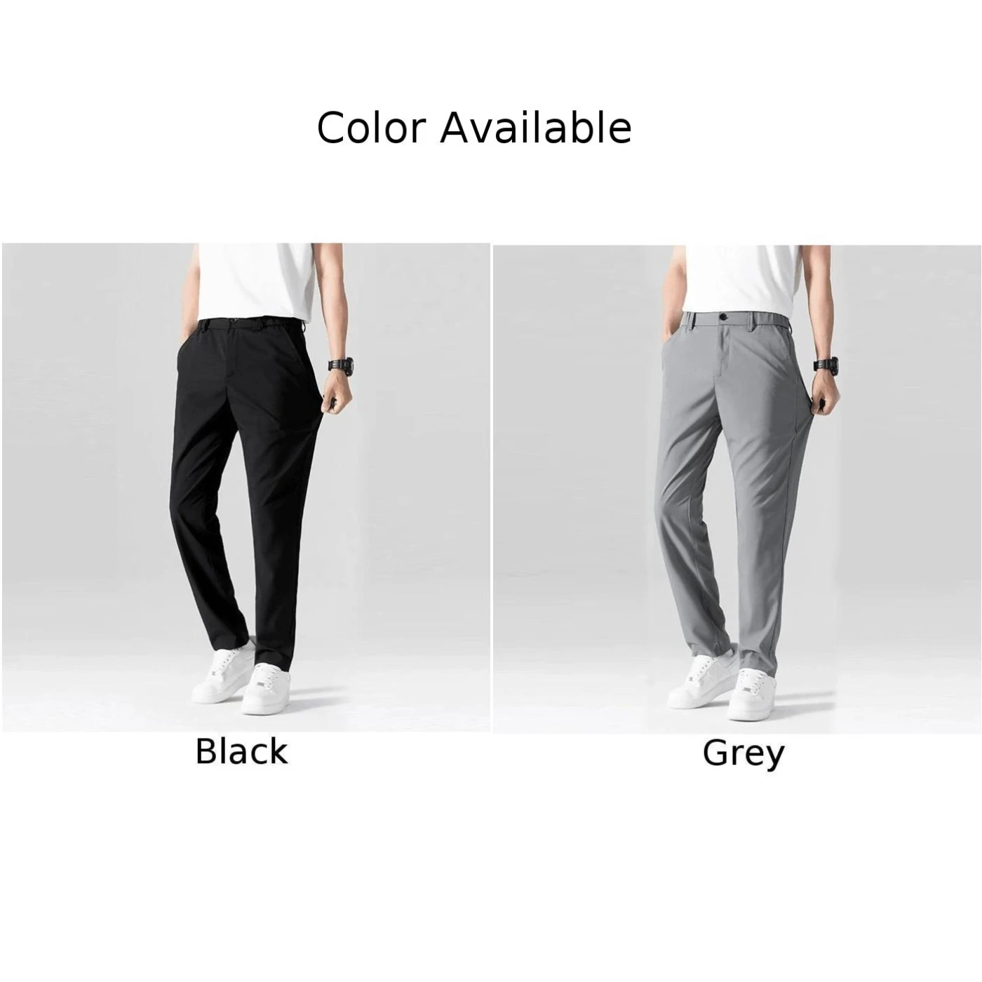 Casual Outings Men's Suit Pants Comfortable Quick Dry Pants Lightweight Business Casual Daily