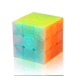 Colorful Jelly Magic Cube Puzzle Toy Set - Includes 2x2, 3x3, 4x4, 5x5, and Pyramid - Perfect Gift (3x3)