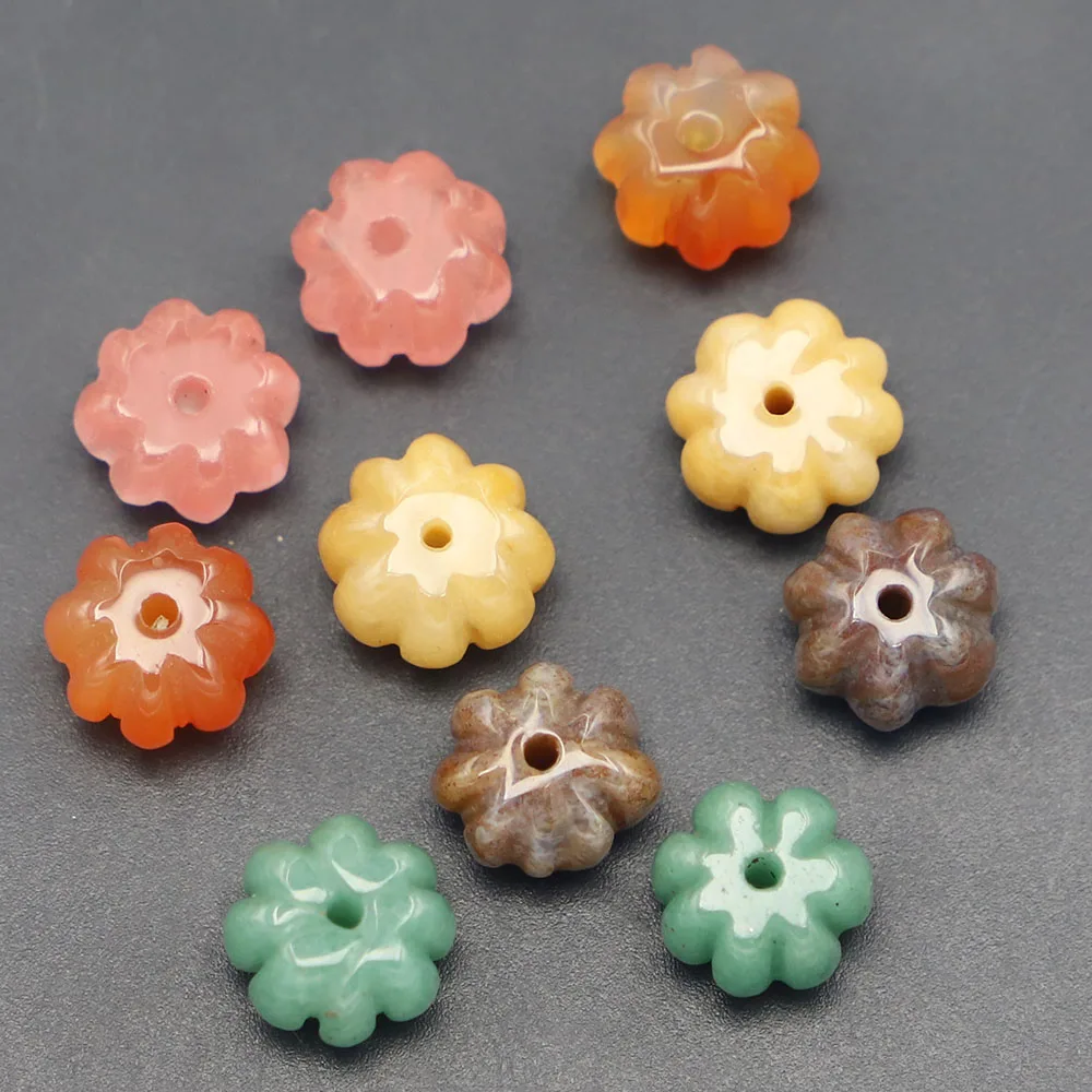 

Круглые бусины-разделители из натурального камня, 12 х8 мм, 20 шт.