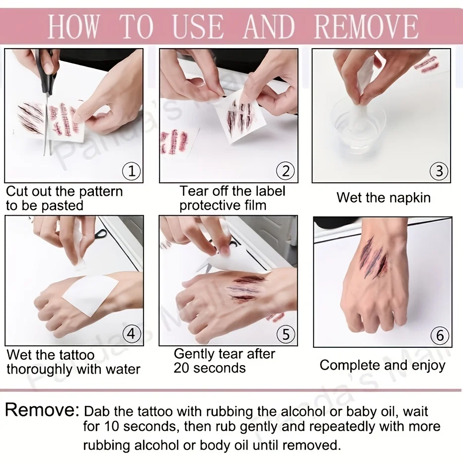 5PCS Halloween Disposable Stickers, Red Blood Clothes, Facial Stickers,Role-playing Party Decoration, Facial Decoration Stickers