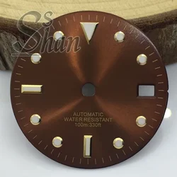 Sunburst Brown Watch Dial with GMT Automatic Movement and Date Window (2 NH35)