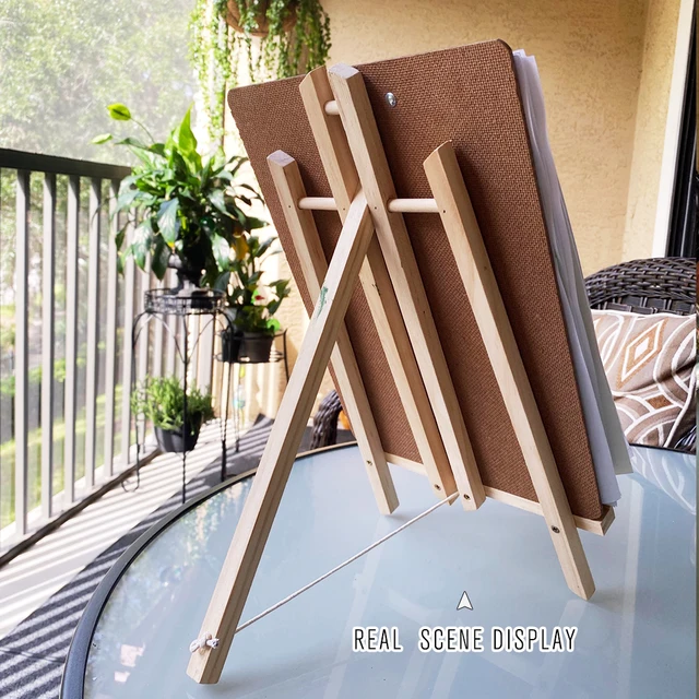 Wooden Trapezoidal Easel, Portable Foldable Display Bracket On The Desktop, Painting Party Easel, Used For Painting Art Display 1