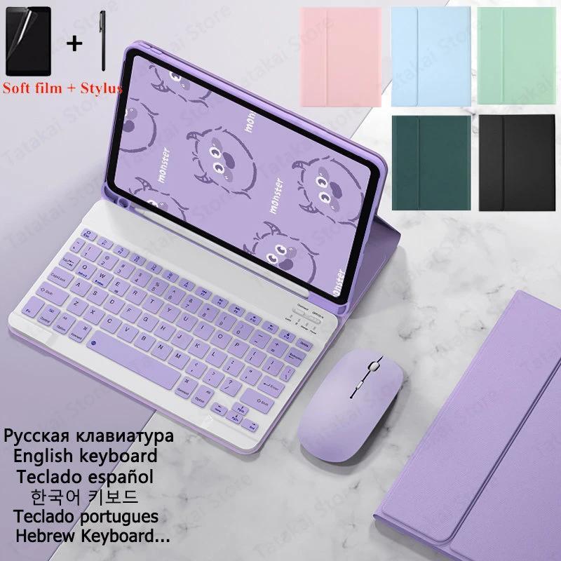 zeven Roei uit tumor Cover For Samsung Galaxy Tab S6 Lite 10.4 Keyboard Case For Tab S6 Lite  Sm-p610 P615 Slim Wireless Keyboard Leather Cover Funda - Tablets & E-books  Case - AliExpress