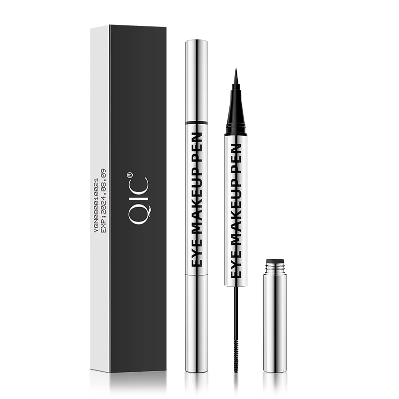 

2 в 1 Черная Подводка для глаз и тушь для ресниц Макияж Водостойкая не выцветающая тонкая жидкая подводка для глаз Ручка Косметика для макияжа гладкая стойкая