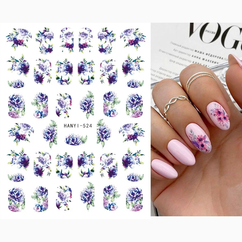 Nail Stickers 3D Beauty butterfly Art Water Decals Nail Art Decorations Accessories For Nail Tip Beauty